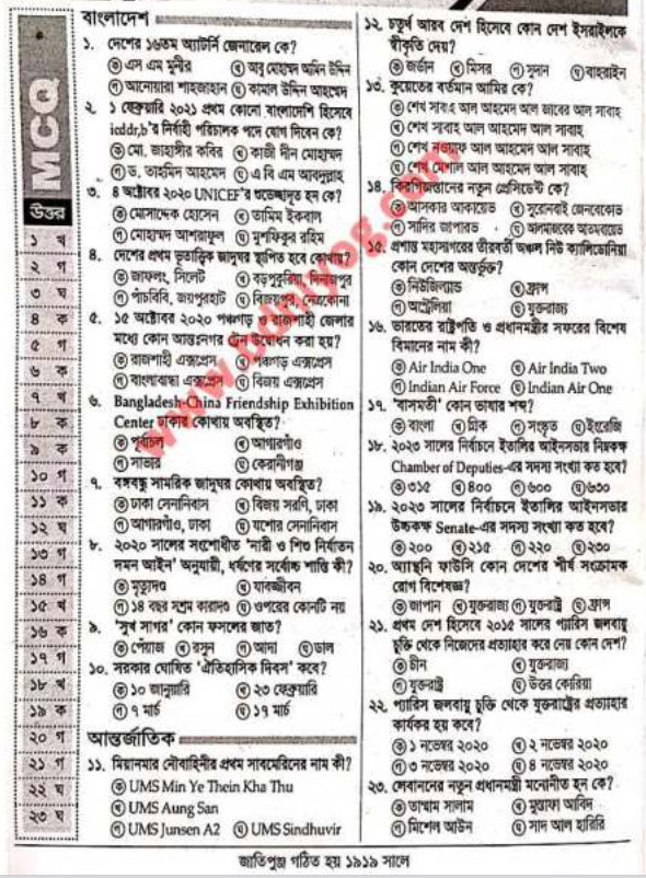 Proffesor Current Affairs November-2020